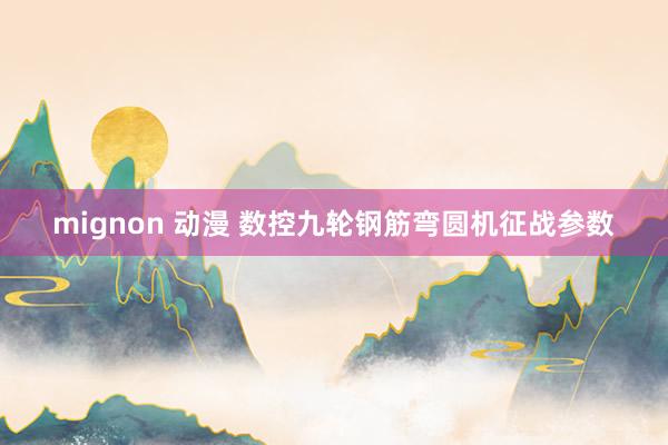 mignon 动漫 数控九轮钢筋弯圆机征战参数