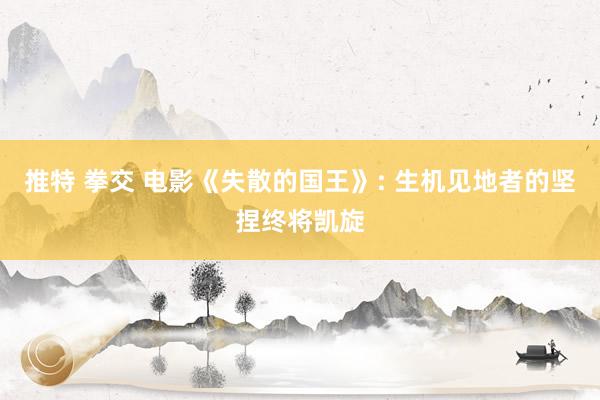 推特 拳交 电影《失散的国王》: 生机见地者的坚捏终将凯旋